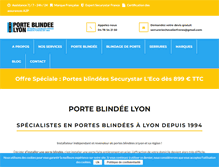 Tablet Screenshot of porte-blindee-lyon.net
